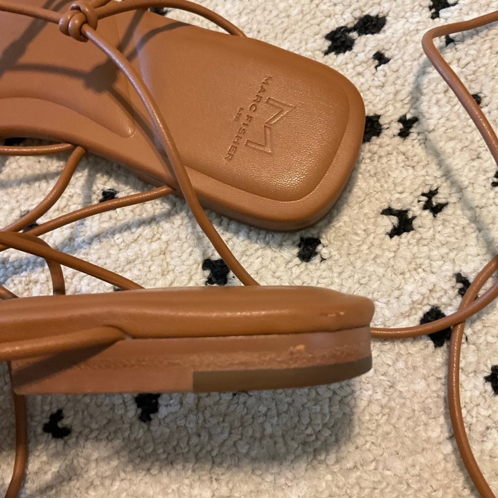 Marc Fisher tan knot lace up sandals, 8.5 - Picture 11 of 11